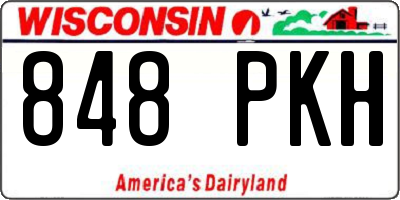 WI license plate 848PKH