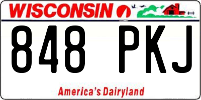 WI license plate 848PKJ