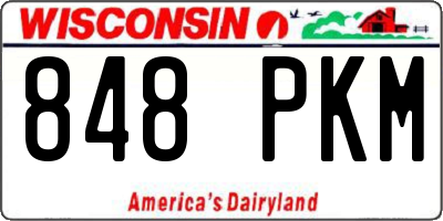 WI license plate 848PKM