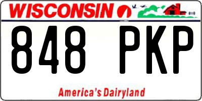 WI license plate 848PKP
