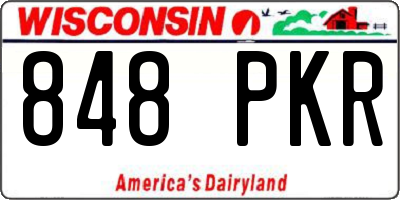 WI license plate 848PKR