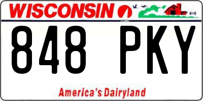 WI license plate 848PKY