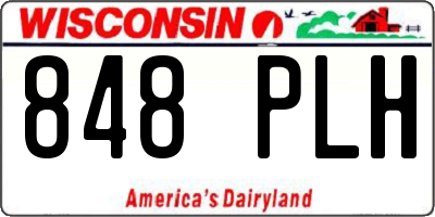 WI license plate 848PLH
