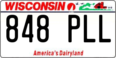 WI license plate 848PLL