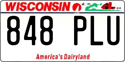 WI license plate 848PLU