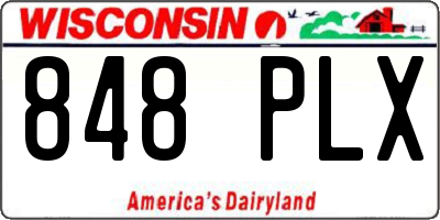 WI license plate 848PLX
