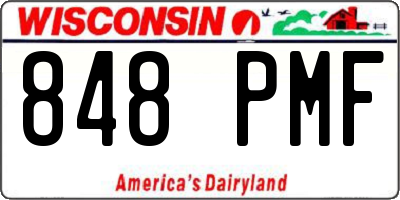 WI license plate 848PMF