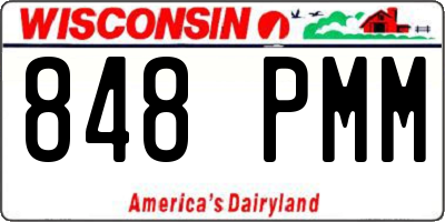 WI license plate 848PMM
