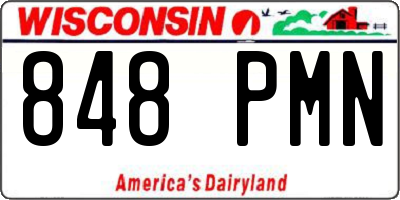 WI license plate 848PMN