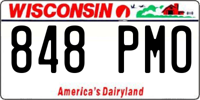 WI license plate 848PMO