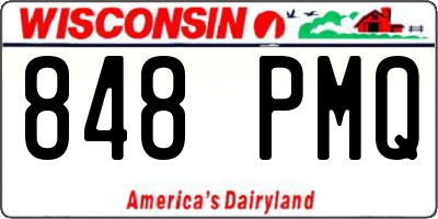 WI license plate 848PMQ