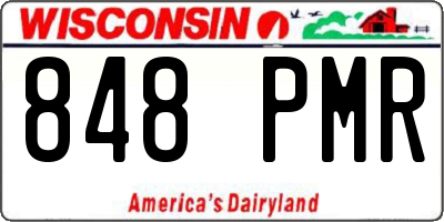 WI license plate 848PMR