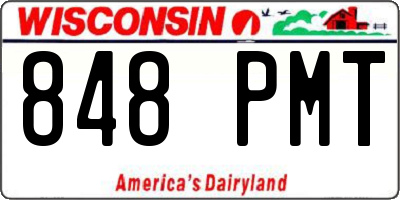 WI license plate 848PMT