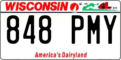 WI license plate 848PMY