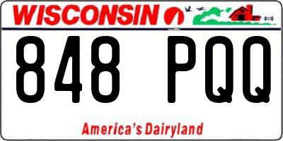 WI license plate 848PQQ