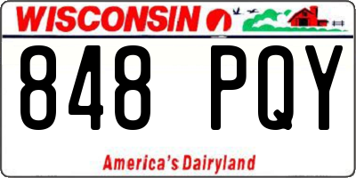 WI license plate 848PQY