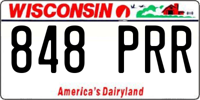 WI license plate 848PRR