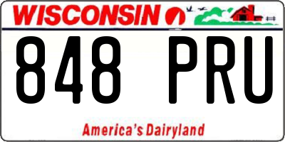 WI license plate 848PRU