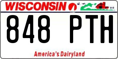 WI license plate 848PTH