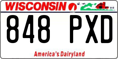 WI license plate 848PXD