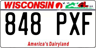 WI license plate 848PXF