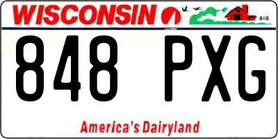 WI license plate 848PXG