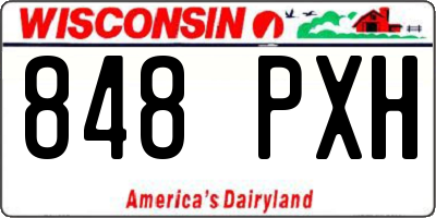 WI license plate 848PXH