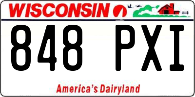 WI license plate 848PXI