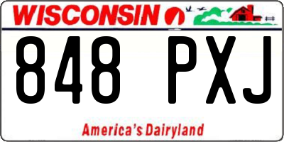 WI license plate 848PXJ