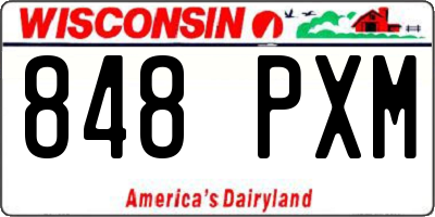 WI license plate 848PXM