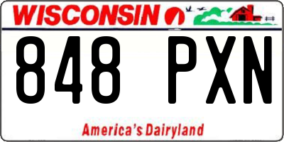 WI license plate 848PXN