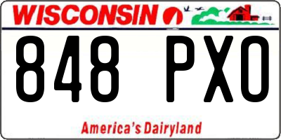 WI license plate 848PXO