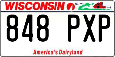 WI license plate 848PXP
