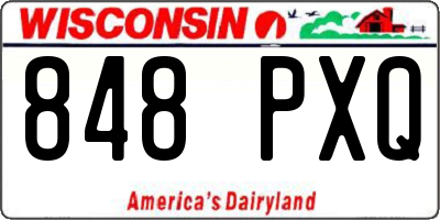 WI license plate 848PXQ
