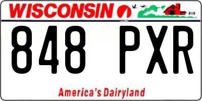 WI license plate 848PXR