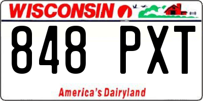 WI license plate 848PXT