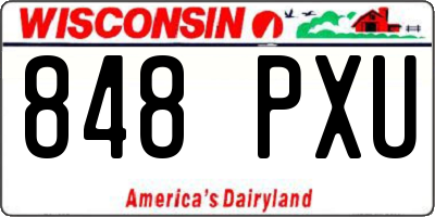 WI license plate 848PXU