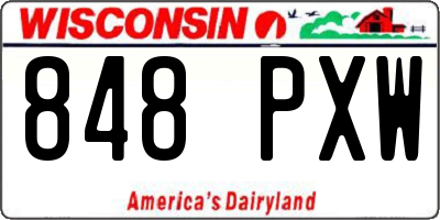 WI license plate 848PXW