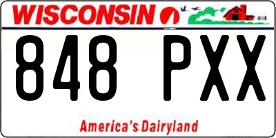 WI license plate 848PXX