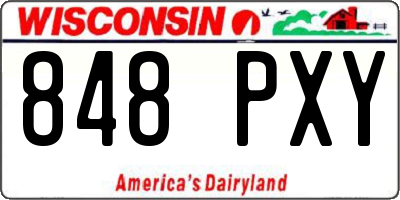 WI license plate 848PXY