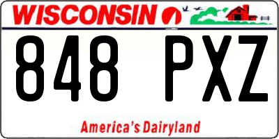 WI license plate 848PXZ