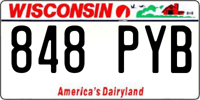 WI license plate 848PYB