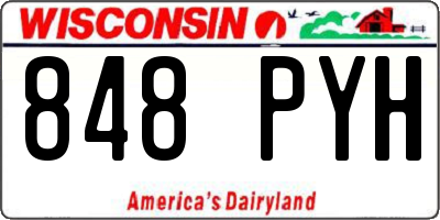 WI license plate 848PYH