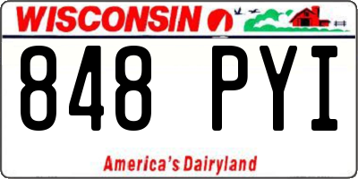 WI license plate 848PYI