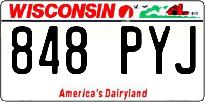 WI license plate 848PYJ