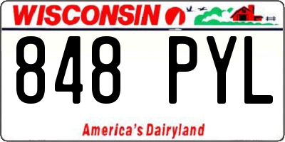 WI license plate 848PYL