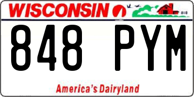 WI license plate 848PYM