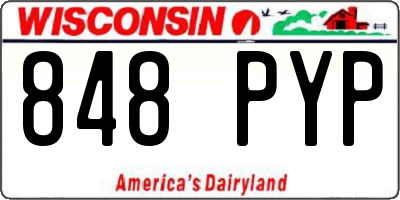 WI license plate 848PYP