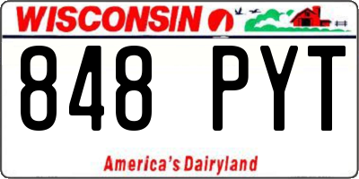 WI license plate 848PYT