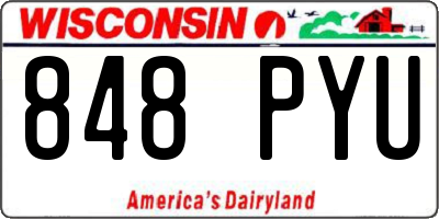 WI license plate 848PYU